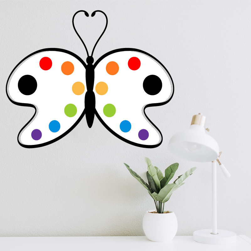 Αυτοκόλλητο τοίχου Παλέττα πεταλούδα